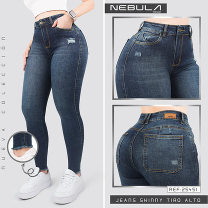 Jeans Skinny Tiro Alto 25451