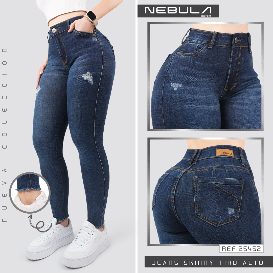Jeans Skinny Tiro Alto 25452