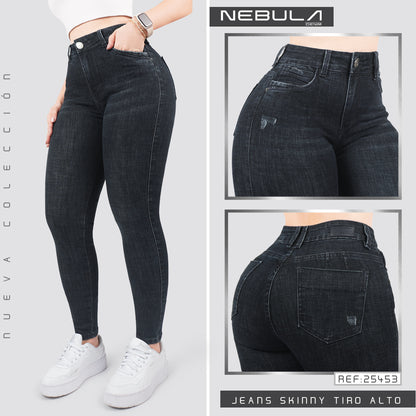 Jeans Skinny Tiro Alto 25453