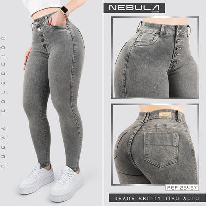 Jeans Skinny Tiro Alto 25457