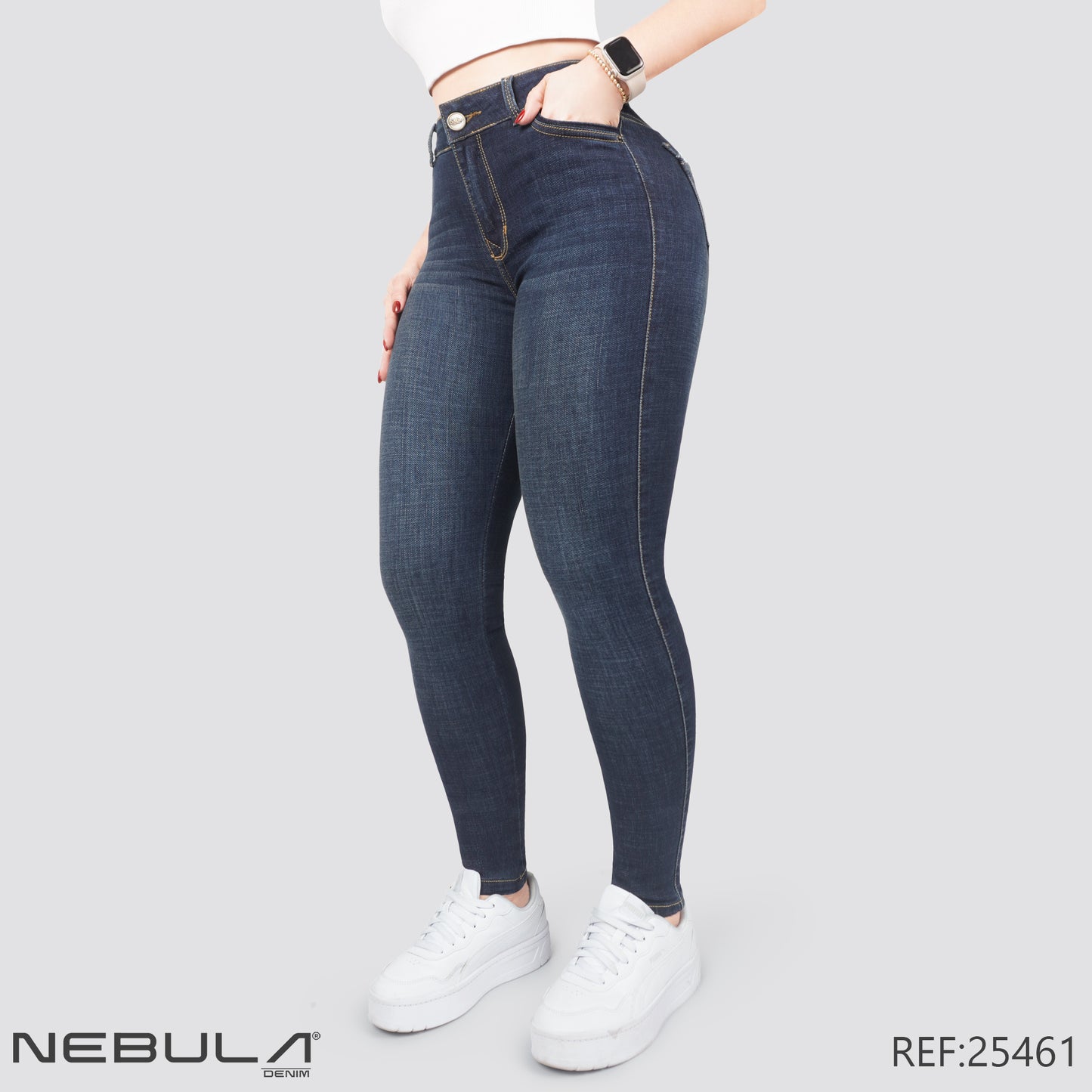 Jeans Skinny Tiro Alto 25461