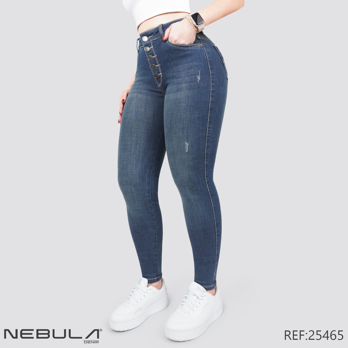 Jeans Skinny Tiro Alto 25465