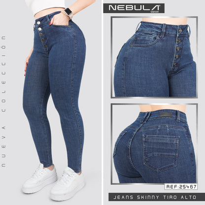 Jeans Skinny Tiro Alto 25467