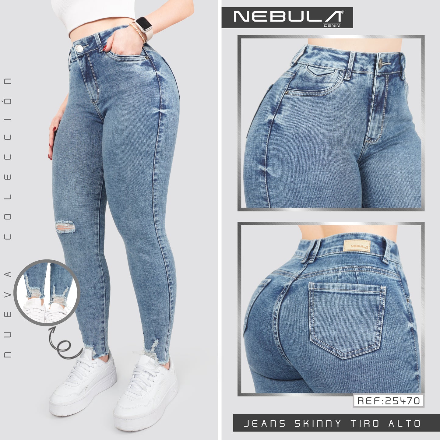 Jeans Skinny Tiro Alto 25470