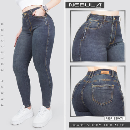Jeans Skinny Tiro Alto 25471