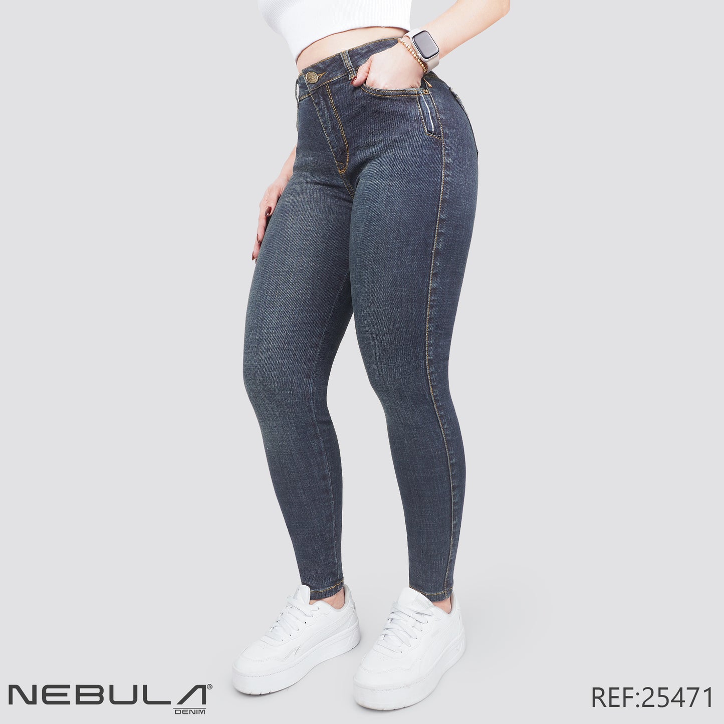 Jeans Skinny Tiro Alto 25471