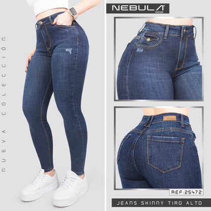 Jeans Skinny Tiro Alto 25472