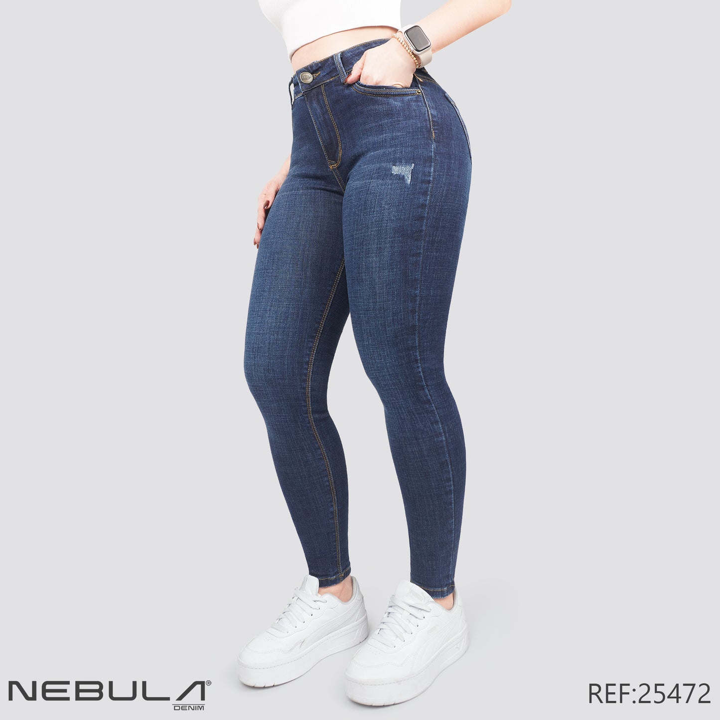 Jeans Skinny Tiro Alto 25472