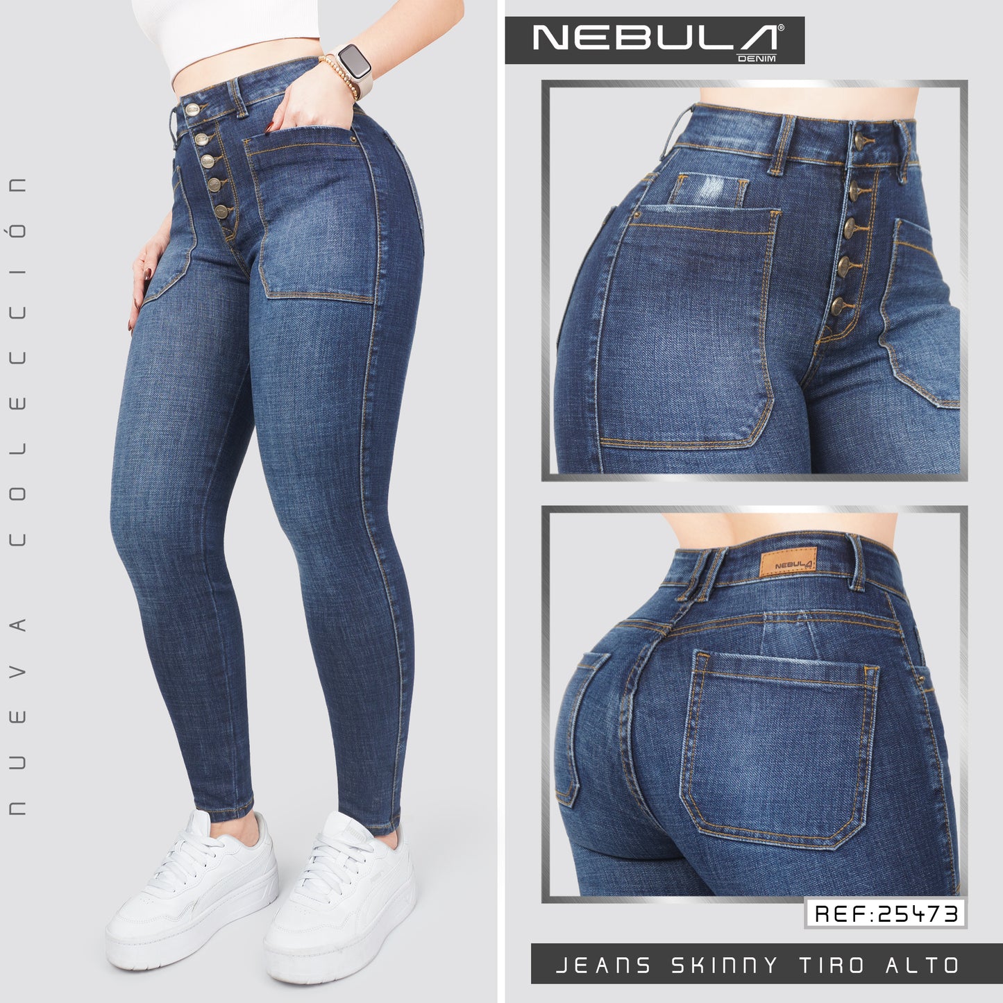 Jeans Skinny Tiro Alto 25473