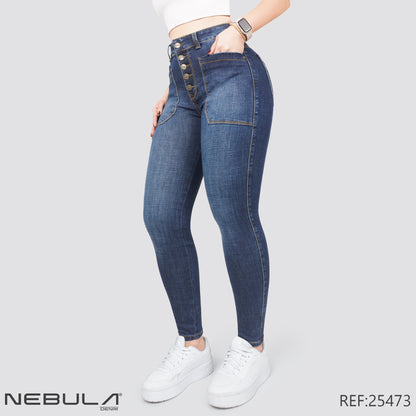 Jeans Skinny Tiro Alto 25473