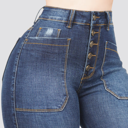 Jeans Skinny Tiro Alto 25473