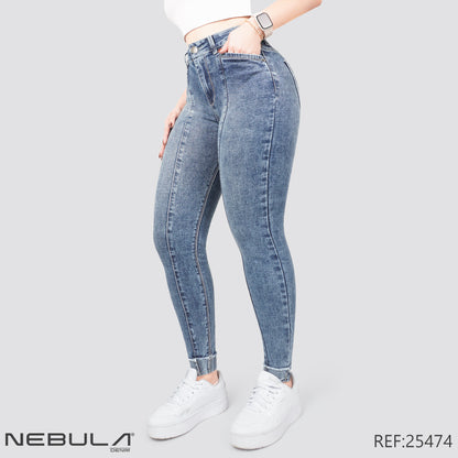 Jeans Skinny Tiro Alto 25474