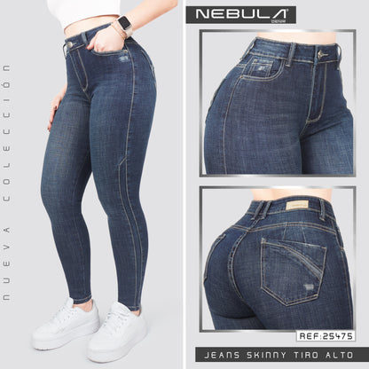 Jeans Skinny Tiro Alto 25475