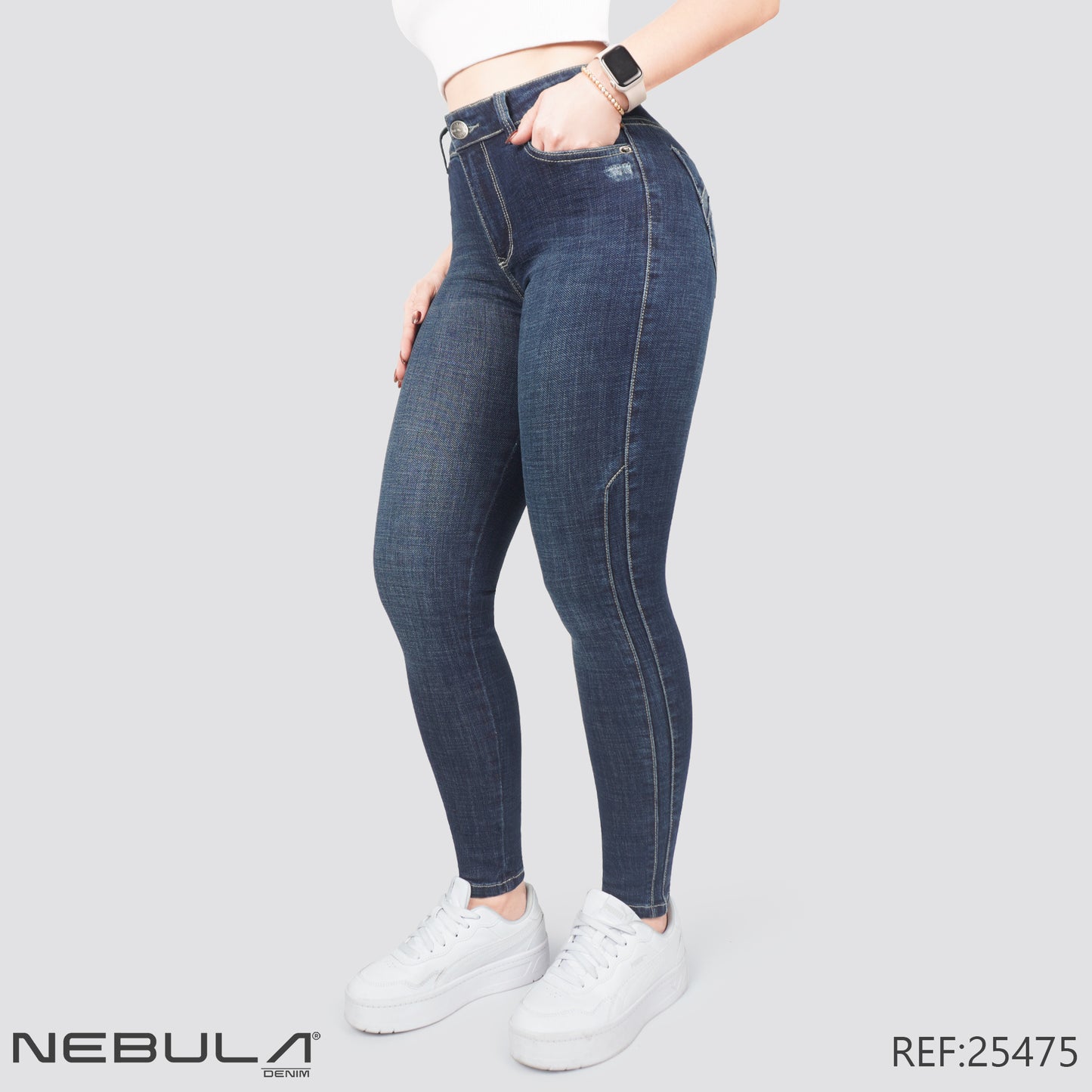 Jeans Skinny Tiro Alto 25475