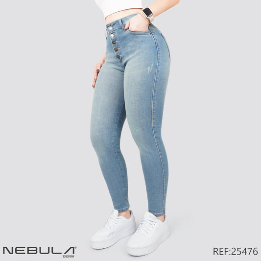 Jeans Skinny Tiro Alto 25476