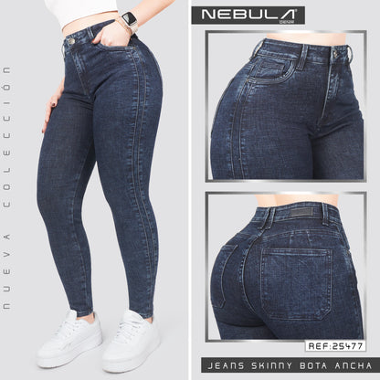 Jeans Skinny Tiro Alto 25477