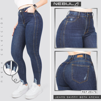 Jeans Skinny Tiro Alto 25479