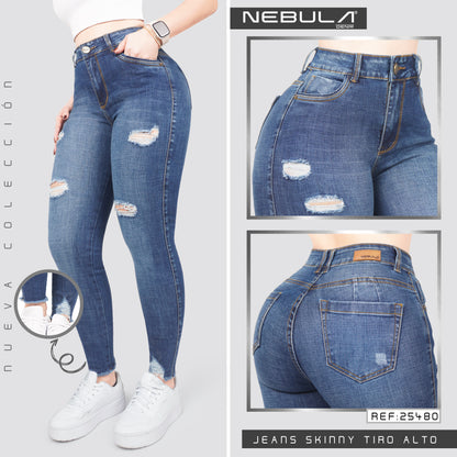 Jeans Skinny Tiro Alto 25480