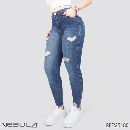 Jeans Skinny Tiro Alto 25480