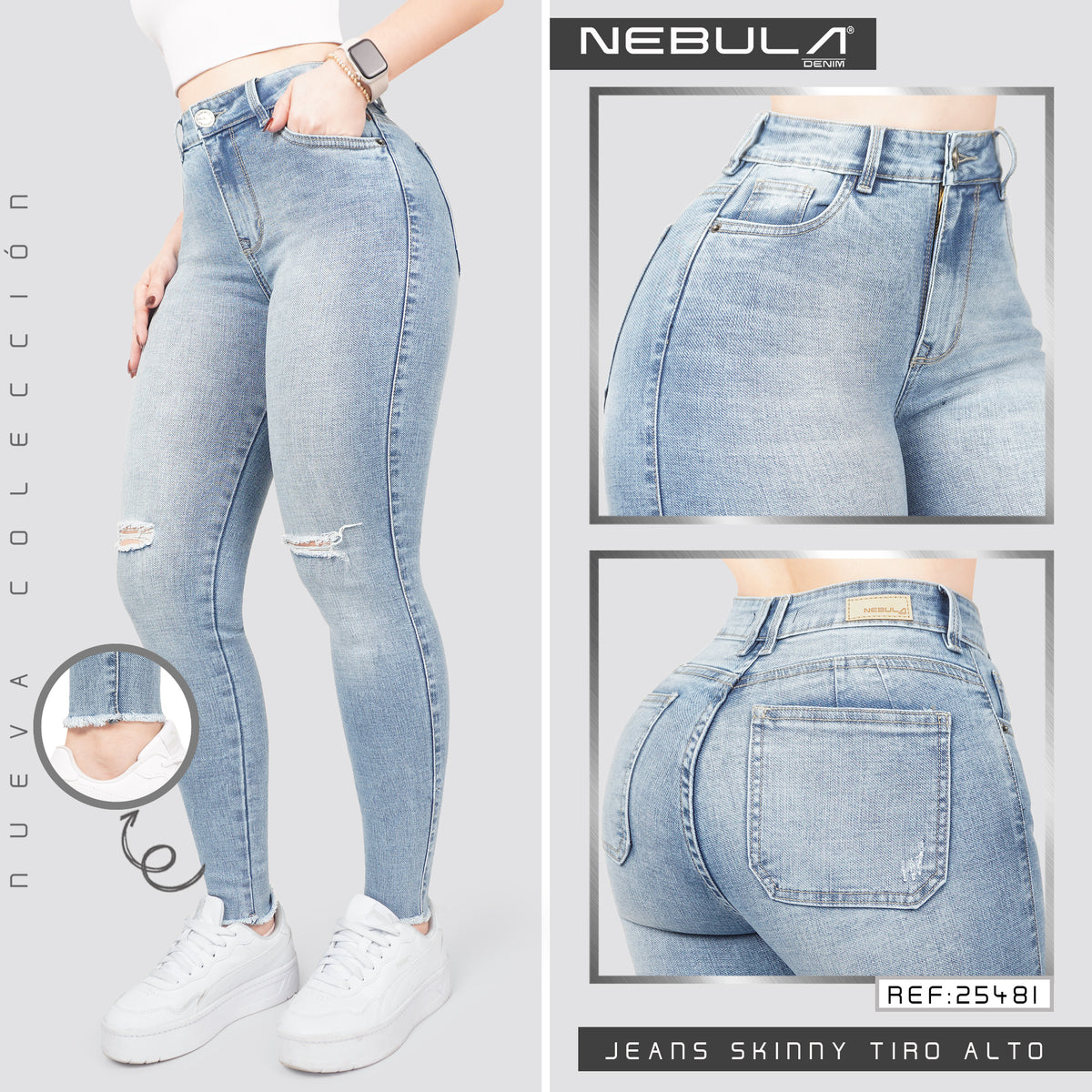 Jeans Skinny Tiro Alto 25481