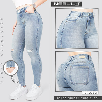 Jeans Skinny Tiro Alto 25481