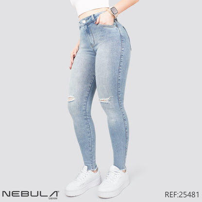 Jeans Skinny Tiro Alto 25481