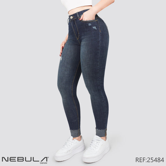 Jeans Skinny Tiro Alto 25484