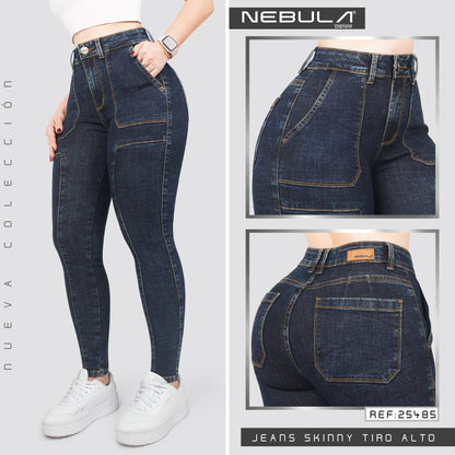 Jeans Skinny Tiro Alto 25485