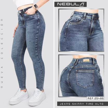 Jeans Skinny Tiro Alto 25486