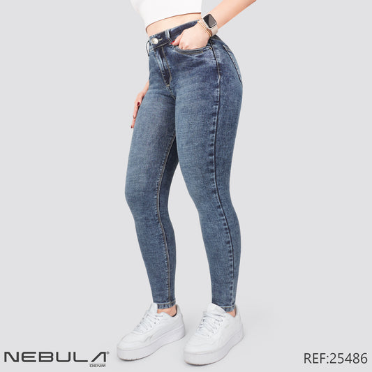 Jeans Skinny Tiro Alto 25486