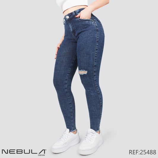 Jeans Skinny Tiro Alto 25488