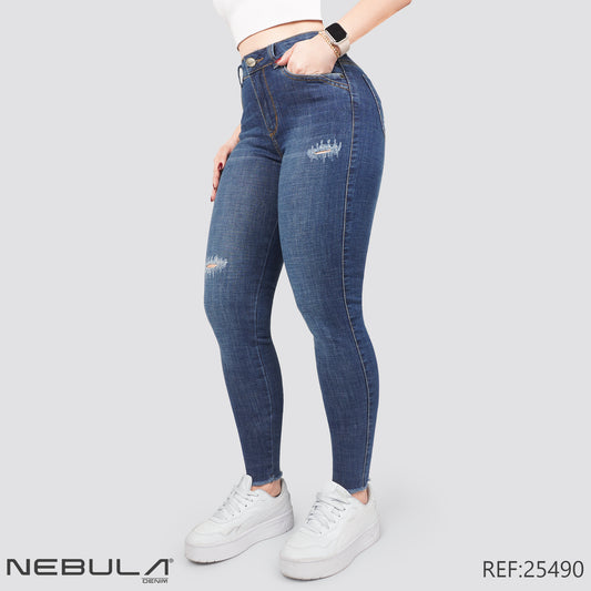 Jeans Skinny Tiro Alto 25490