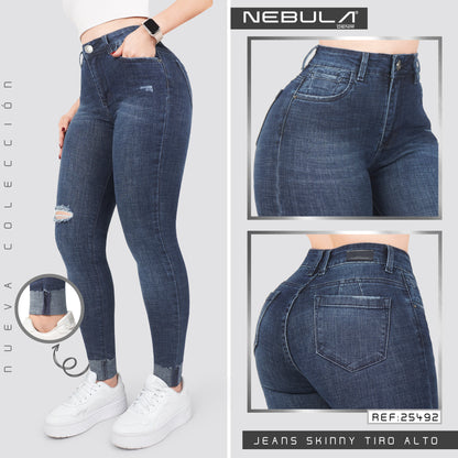Jeans Skinny Tiro Alto 25492