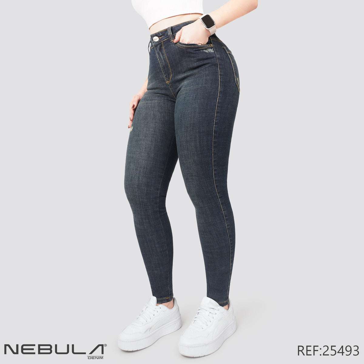 Jeans Skinny Tiro Alto 25493