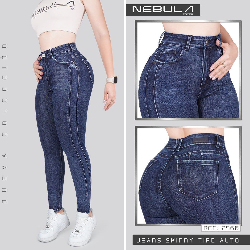 JEANS MUJER SKINNY TIRO ALTO 2566