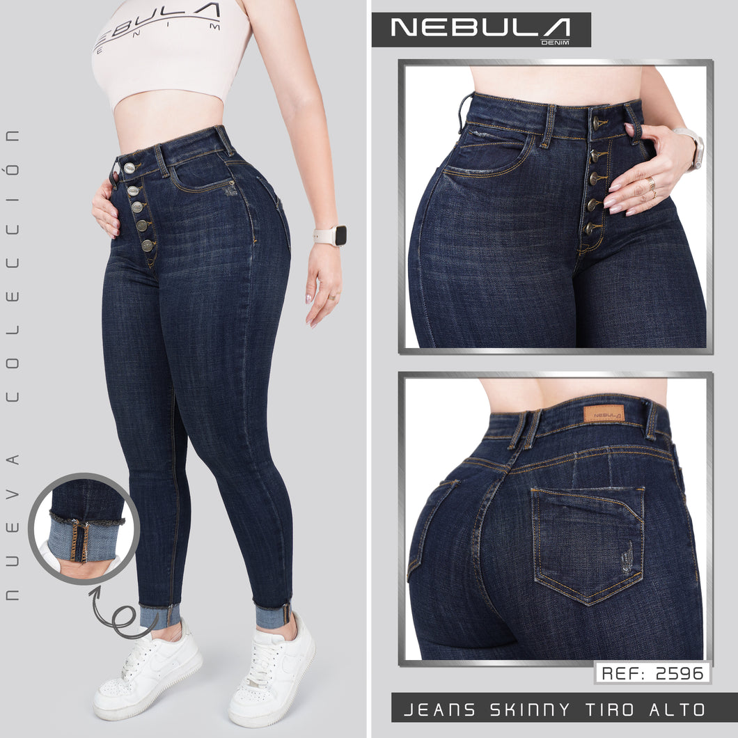 JEANS MUJER SKINNY TIRO ALTO 2596