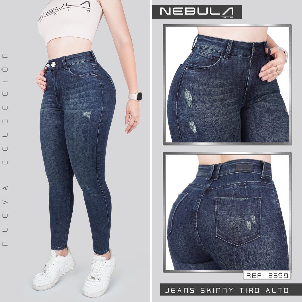 JEANS MUJER SKINNY TIRO ALTO 2599