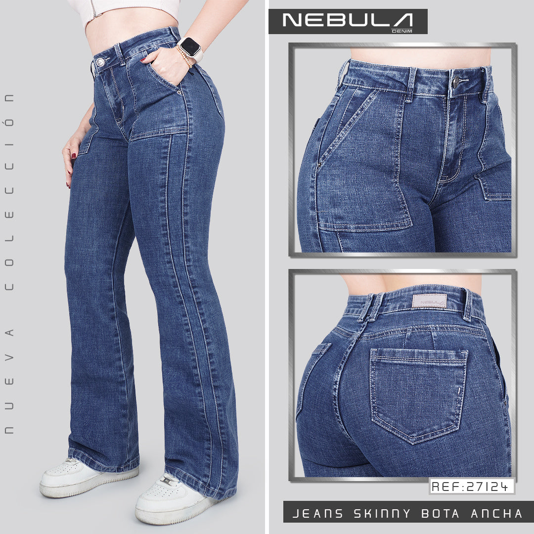 Jeans Skinny Bota Ancha 27124