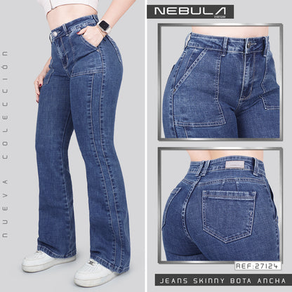 Jeans Skinny Bota Ancha 27124