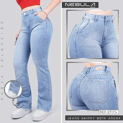 Jeans Skinny Bota Ancha 27174