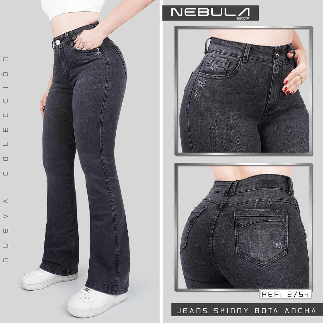 JEANS MUJER SKINNY BOTA ANCHA 2754