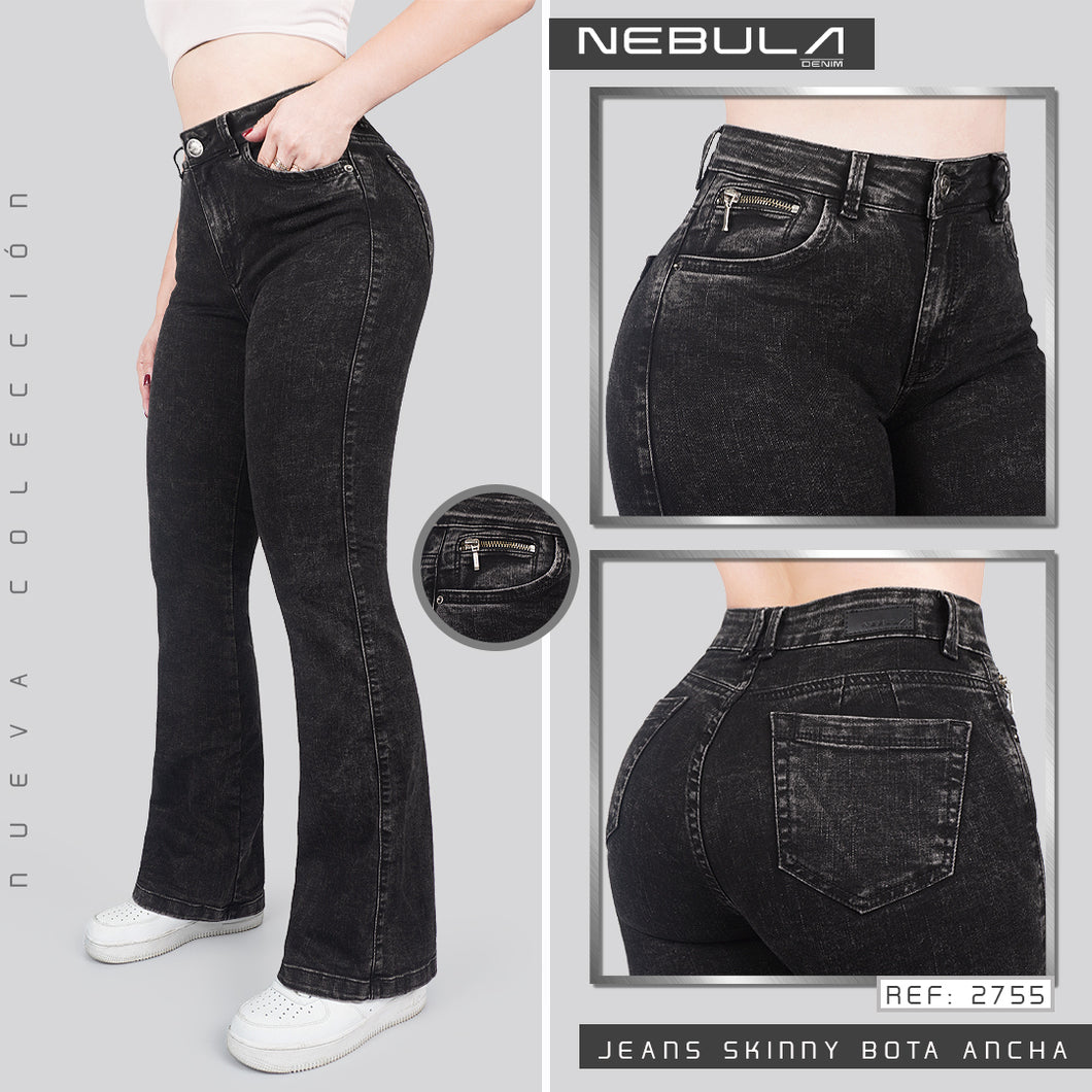 JEANS MUJER SKINNY BOTA ANCHA 2755