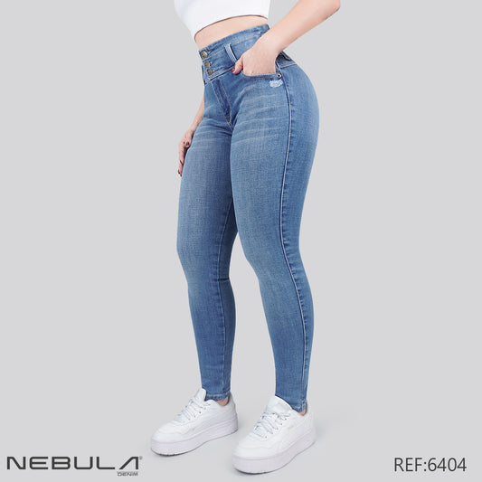 Jeans Skinny 3 botones Tiro Alto 6404
