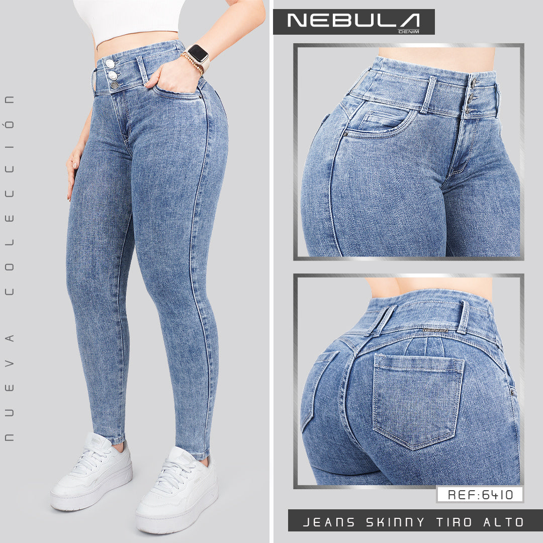 Jeans Skinny 3 botones Tiro Alto 6410