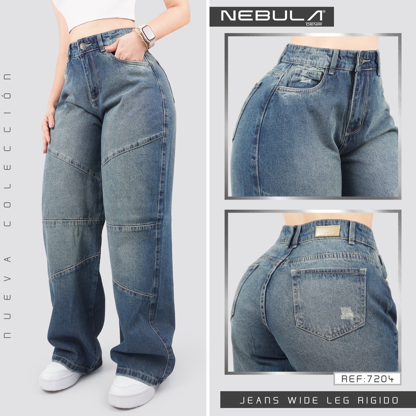 Jeans Wide Leg Rígido 7204