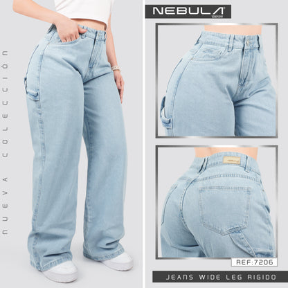 Jeans Wide Leg Rígido 7206