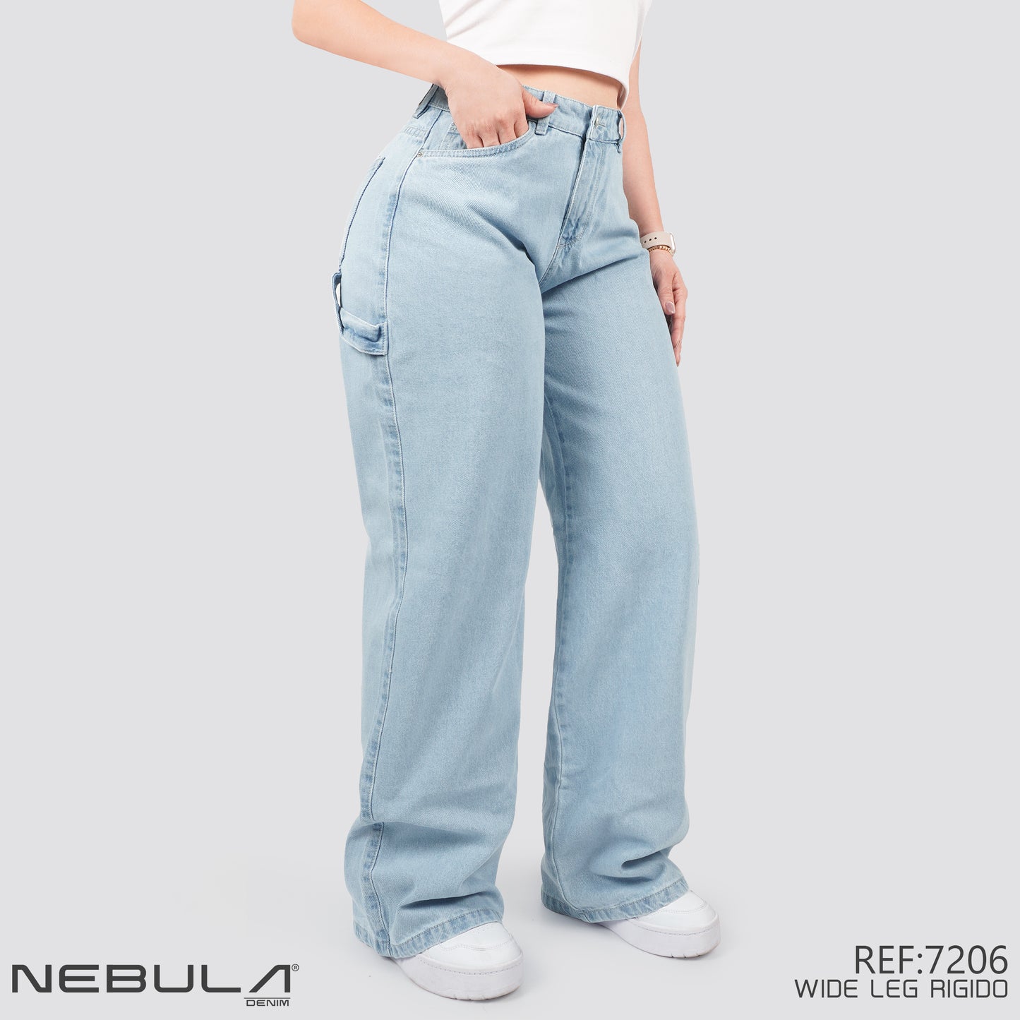 Jeans Wide Leg Rígido 7206