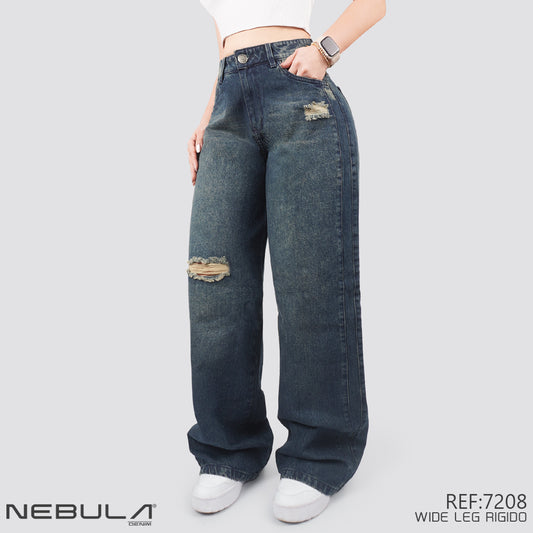 Jeans Wide Leg Rígido 7208