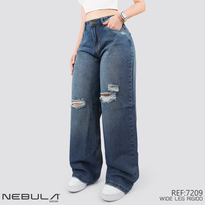 Jeans Wide Leg Rígido 7209