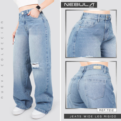 Jeans Wide Leg Rígido 7212